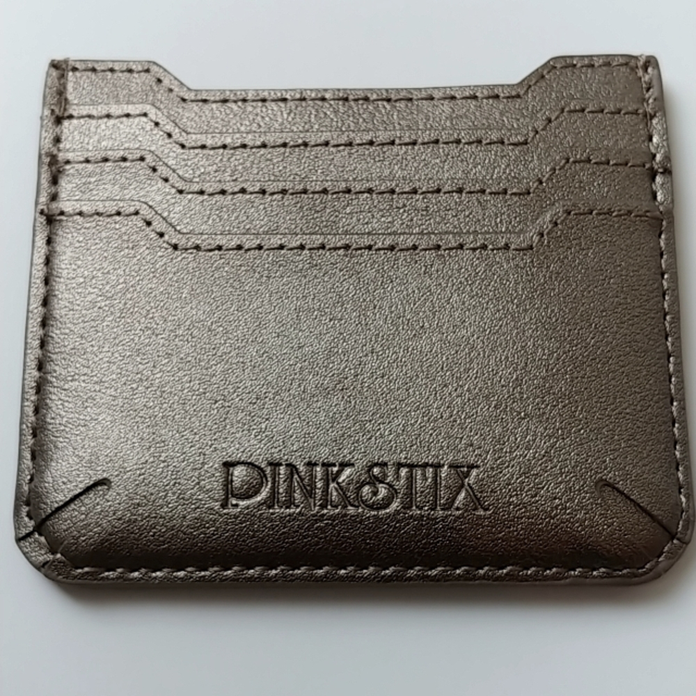 Card wallet Metallic pewter NWT